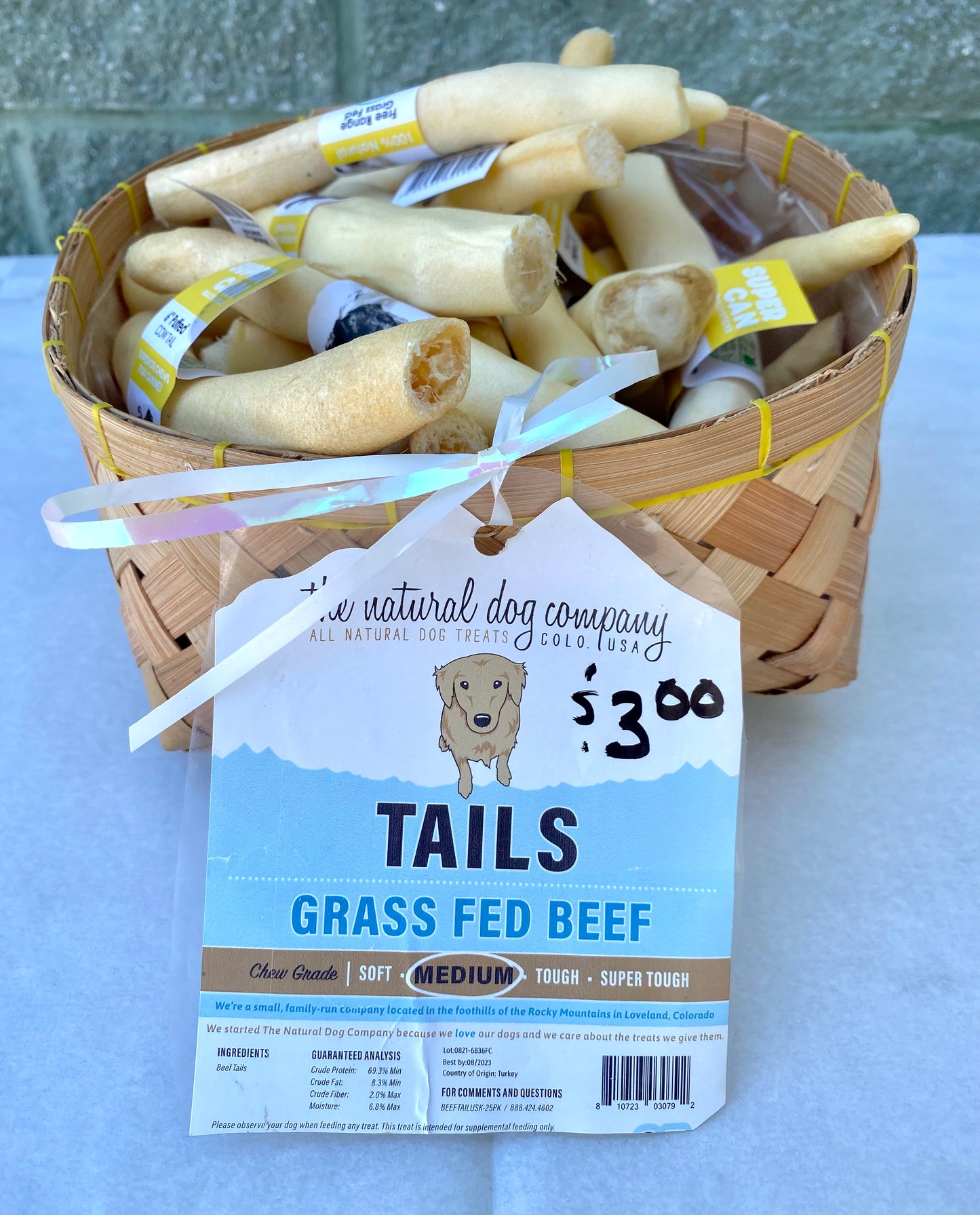 Cow Tail dog chew - small