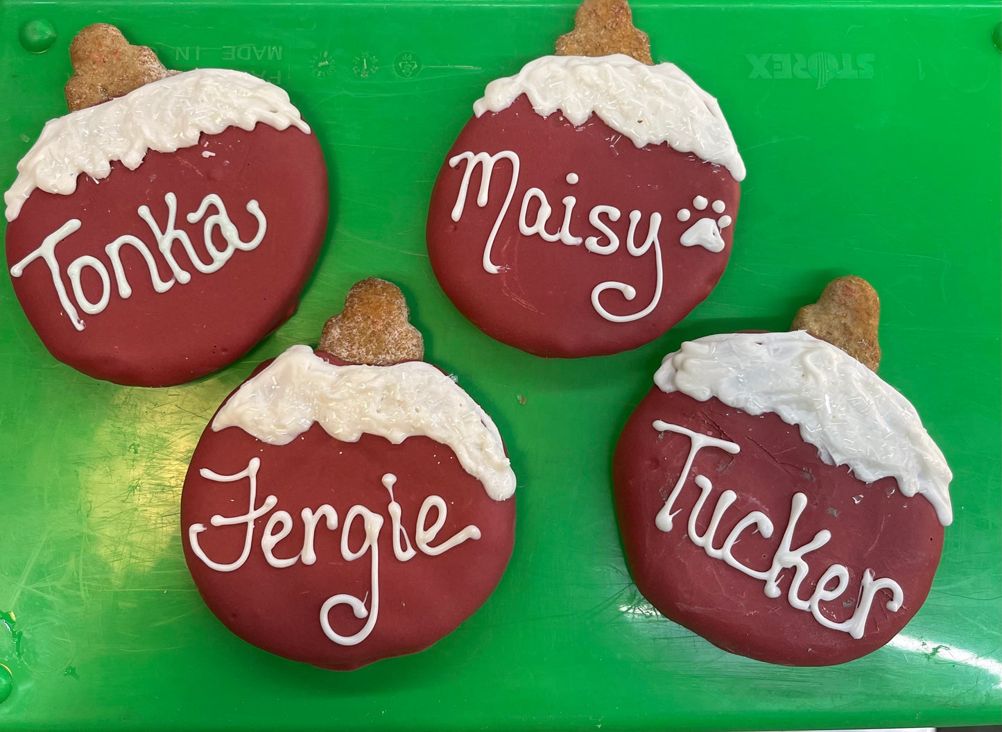 Custom Holiday / Christmas Ball dog treat