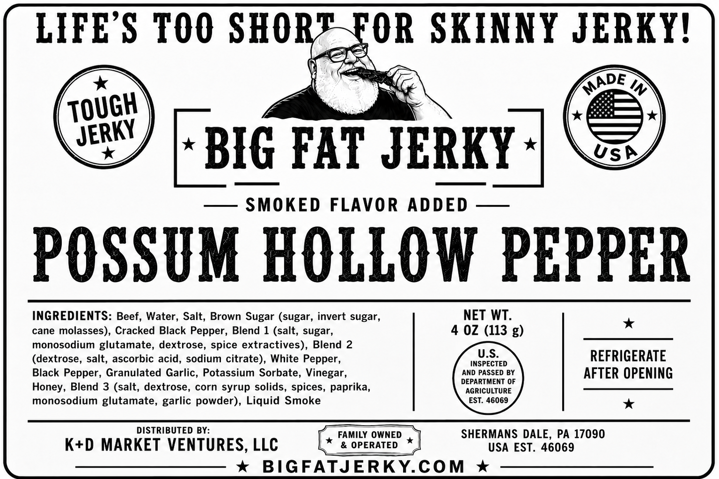 Possum Hollow Pepper - Big Fat Jerky